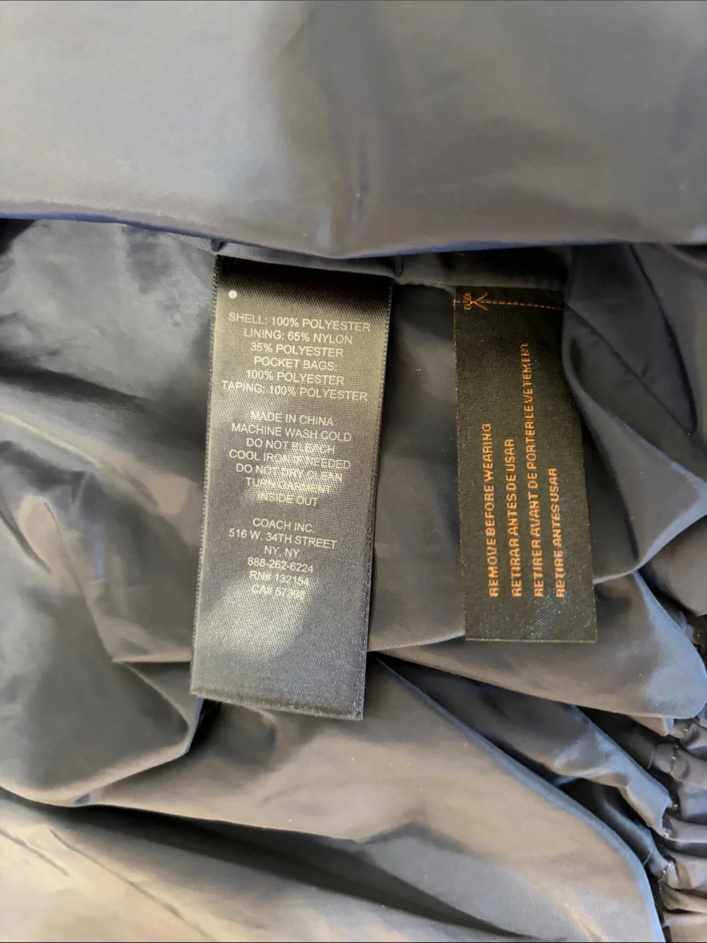 Coach Woman’s Hooded Blue Camo Windbreaker Jacket